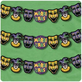 Retro Inspired Mardi Gras Hanging Banner