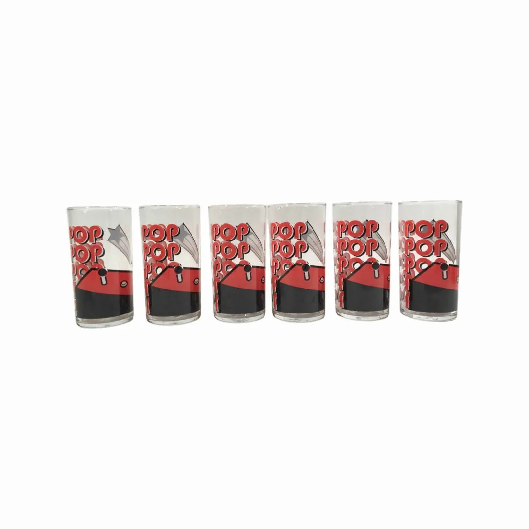 Retro Libbey Cap POP Glasses (Set of 6)