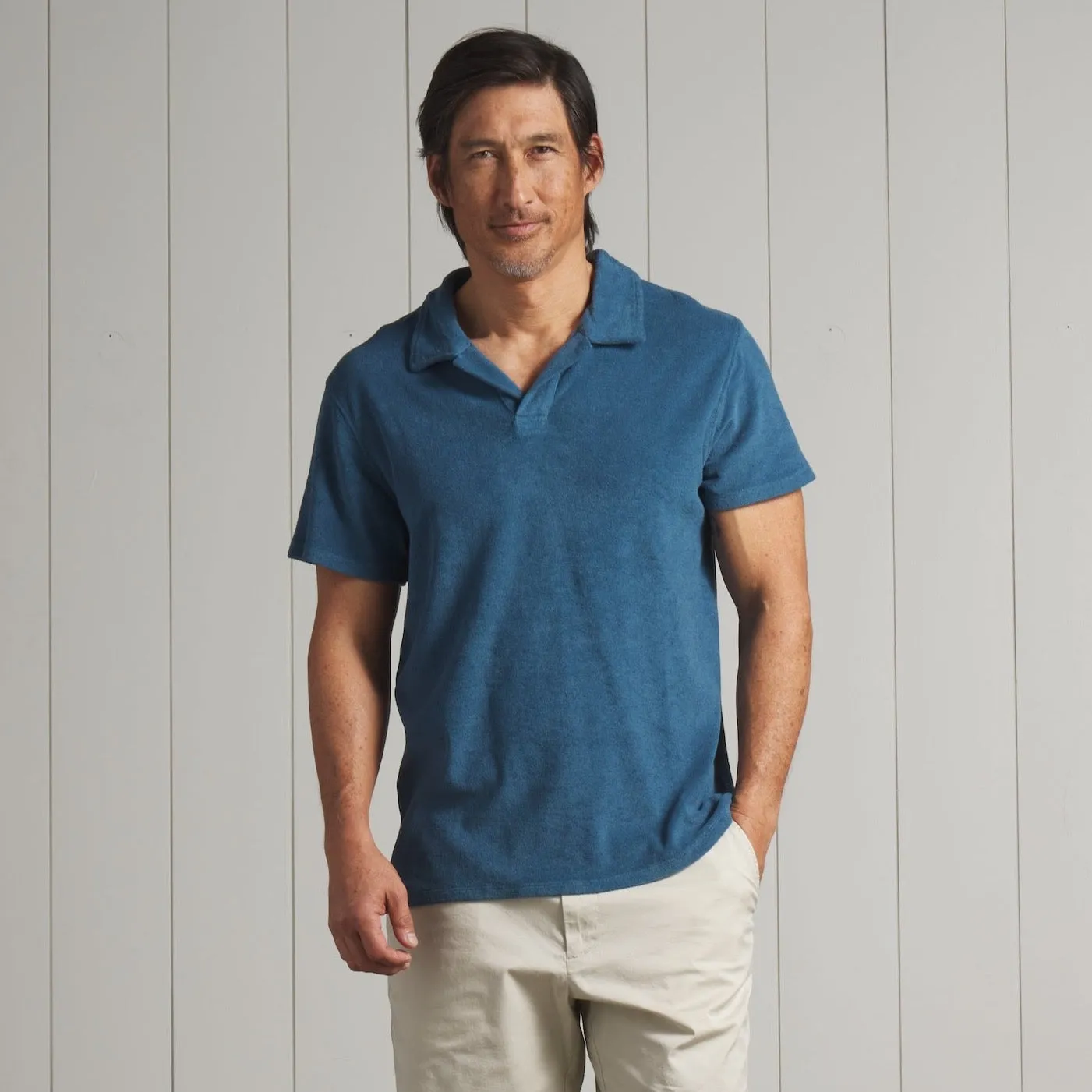 Riviera Terry Polo - Mallard Blue