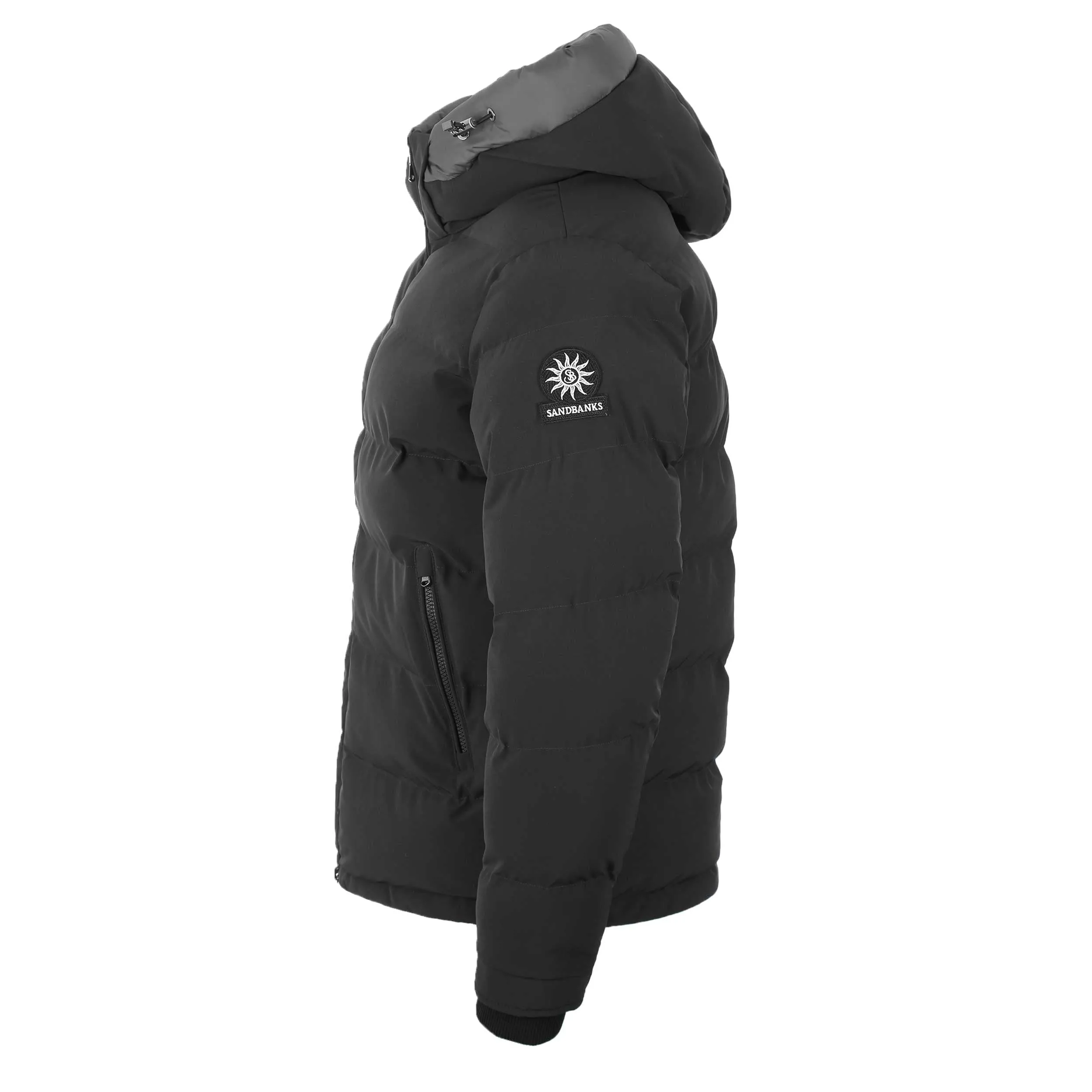 Sandbanks Banks Puffer Jacket in Black