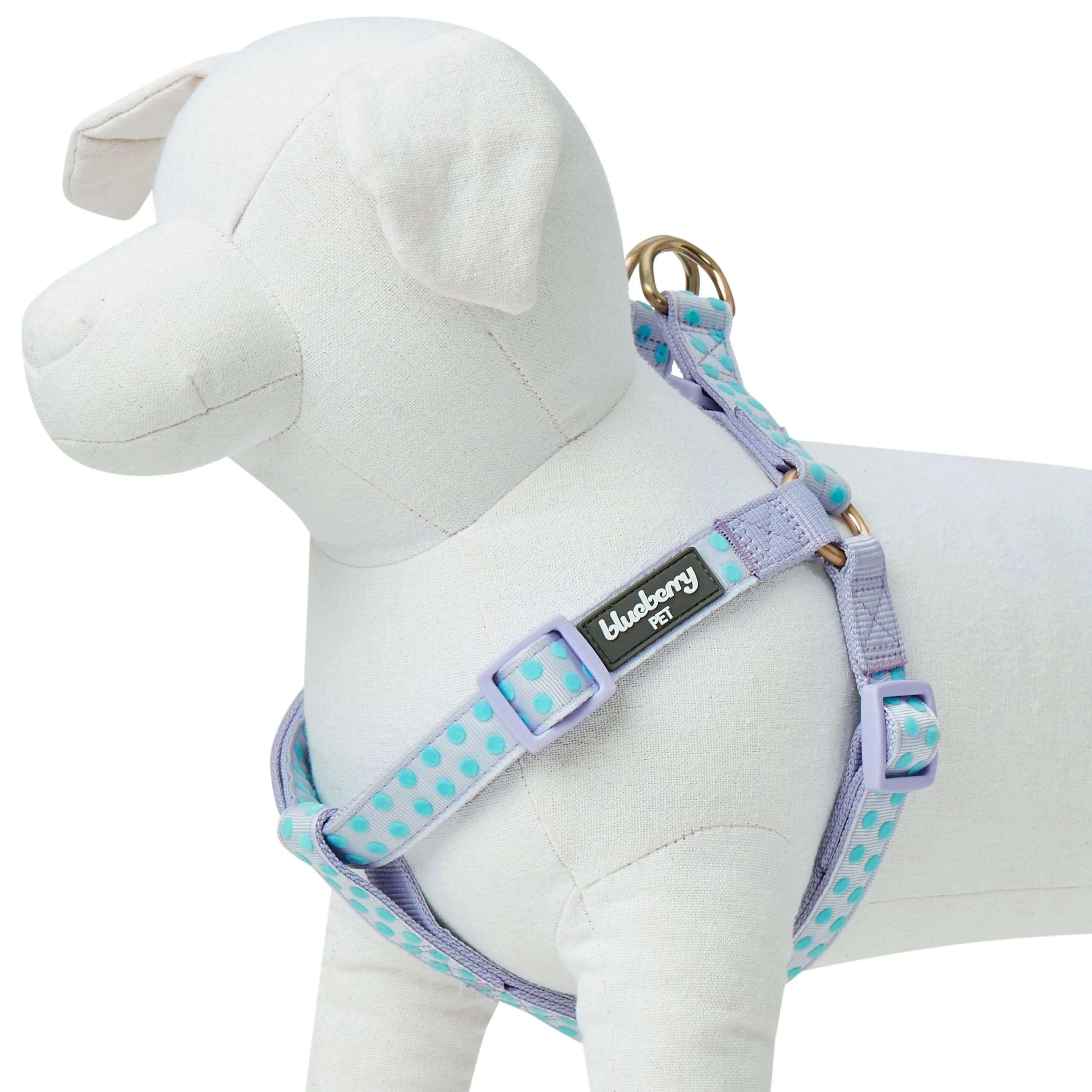 Soft Touch Dotted Velvet Dog Harness