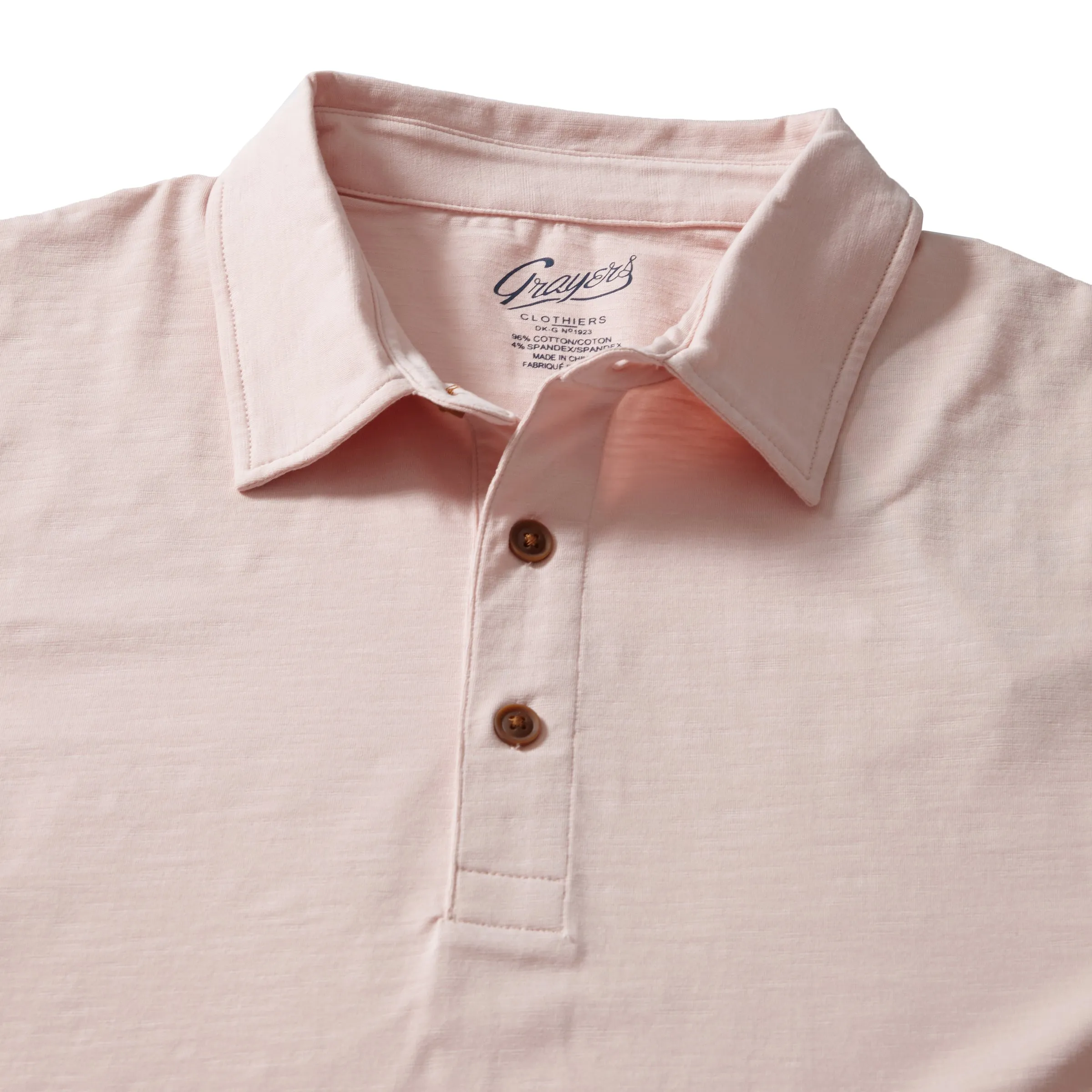 Stretch Slub Jersey Polo - Chintz Rose (Final Sale)