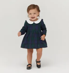 The Baby Lottie Dress - Blackwatch Tartan