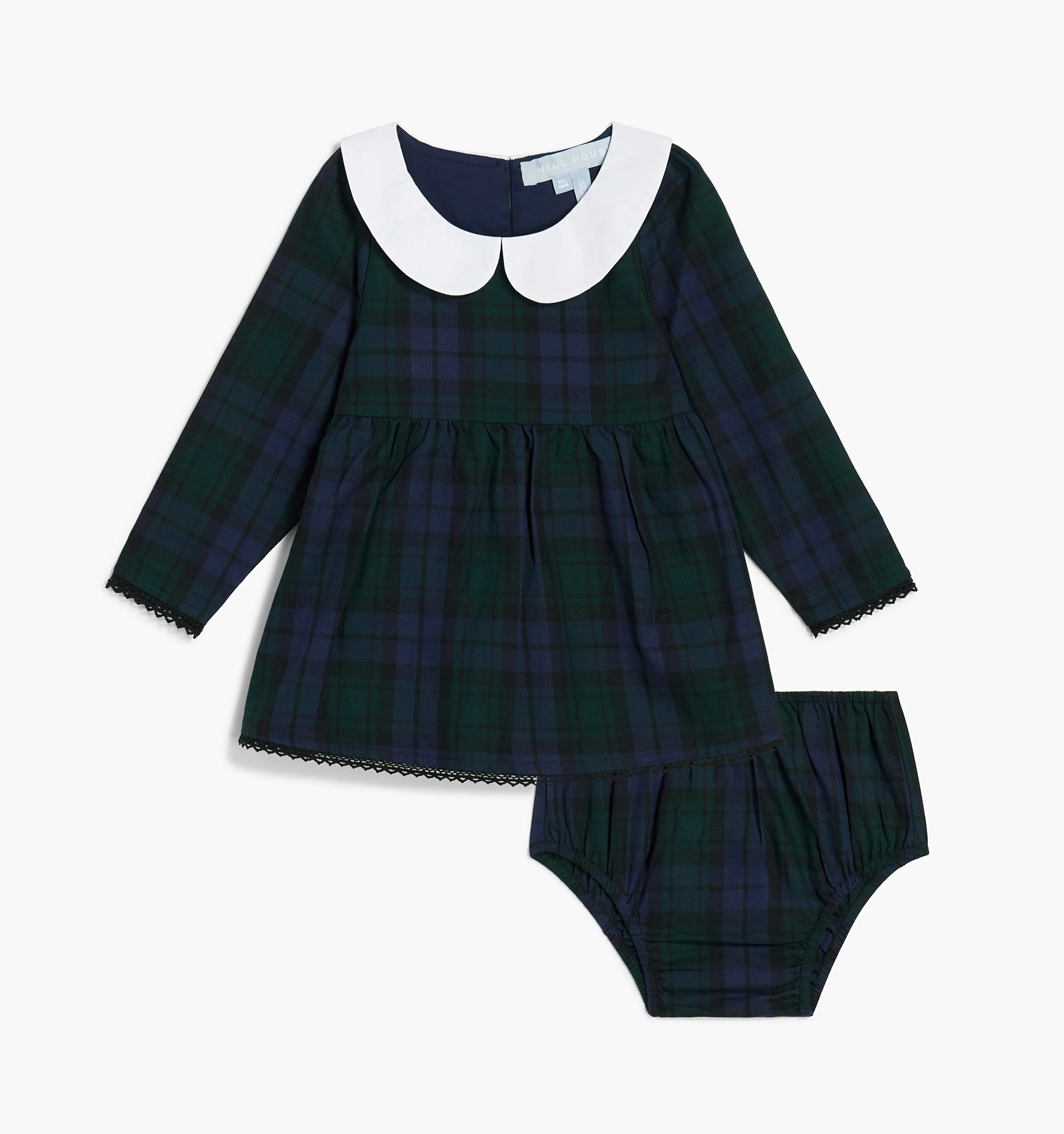 The Baby Lottie Dress - Blackwatch Tartan