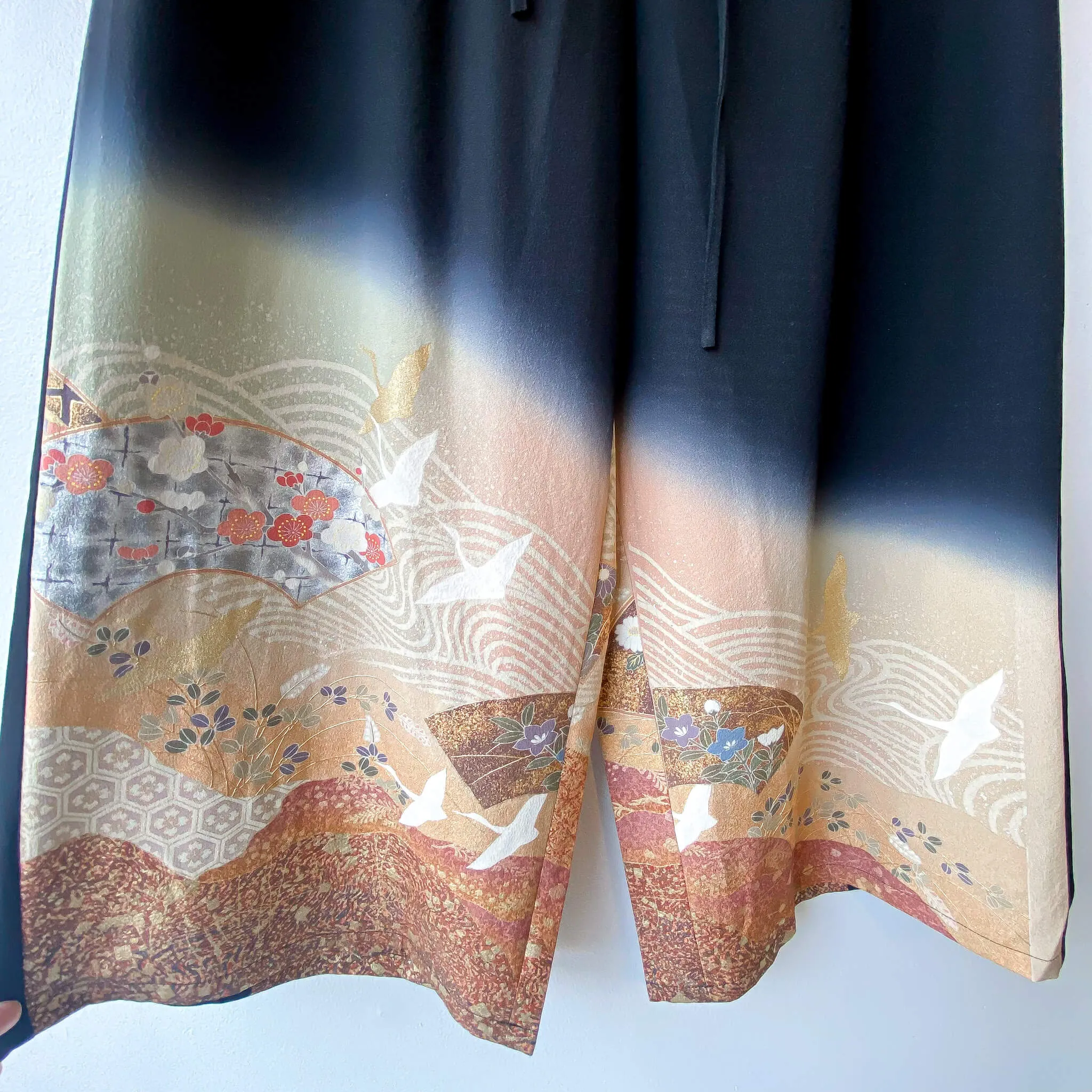 Tsumugi | Vintage Silk Kimono Two Piece | TP9 - Black