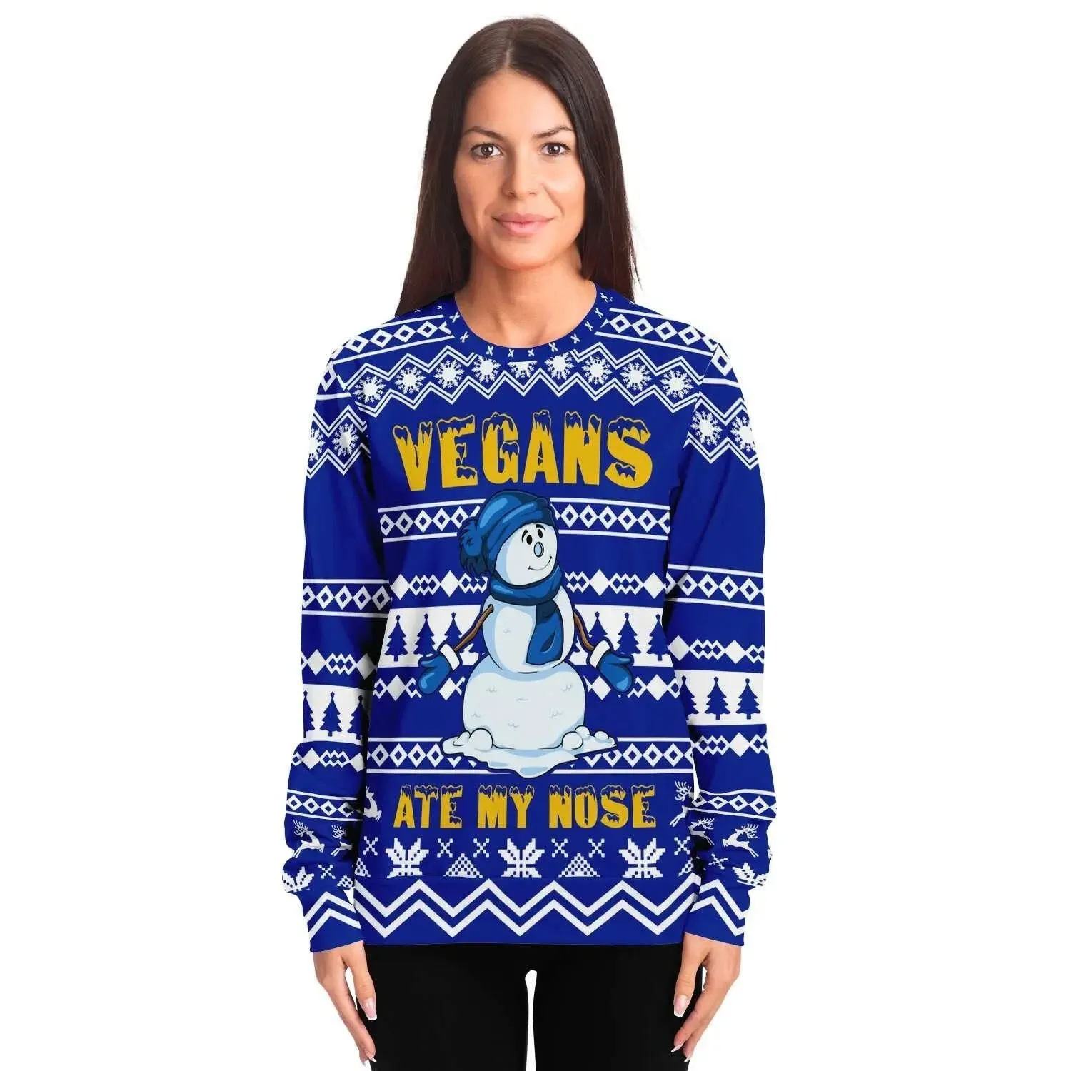 Vintage Fashionable Christmas Women  Sweater - Navy