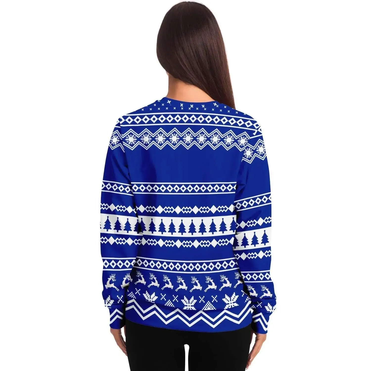 Vintage Fashionable Christmas Women  Sweater - Navy