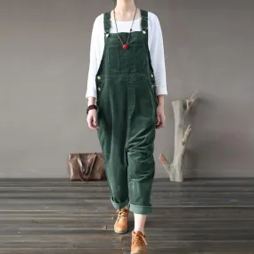 Vintage Loose Corduroy Overalls